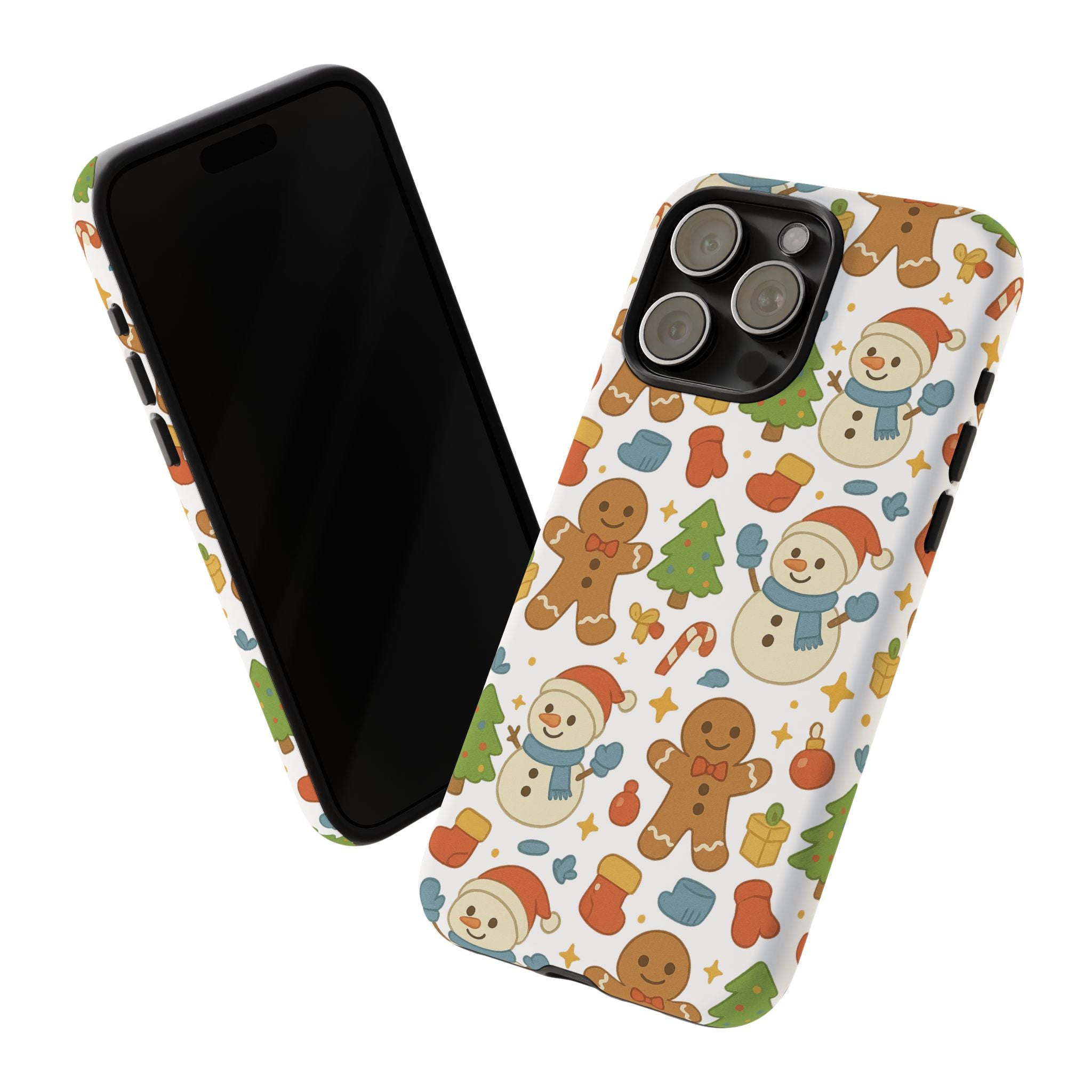 Cute Gingerbread/ Snowmen Christmas Phone Case
