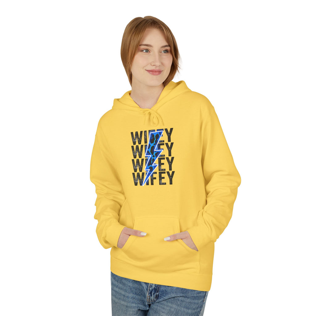 Blue Wifey Fleece Hoodie