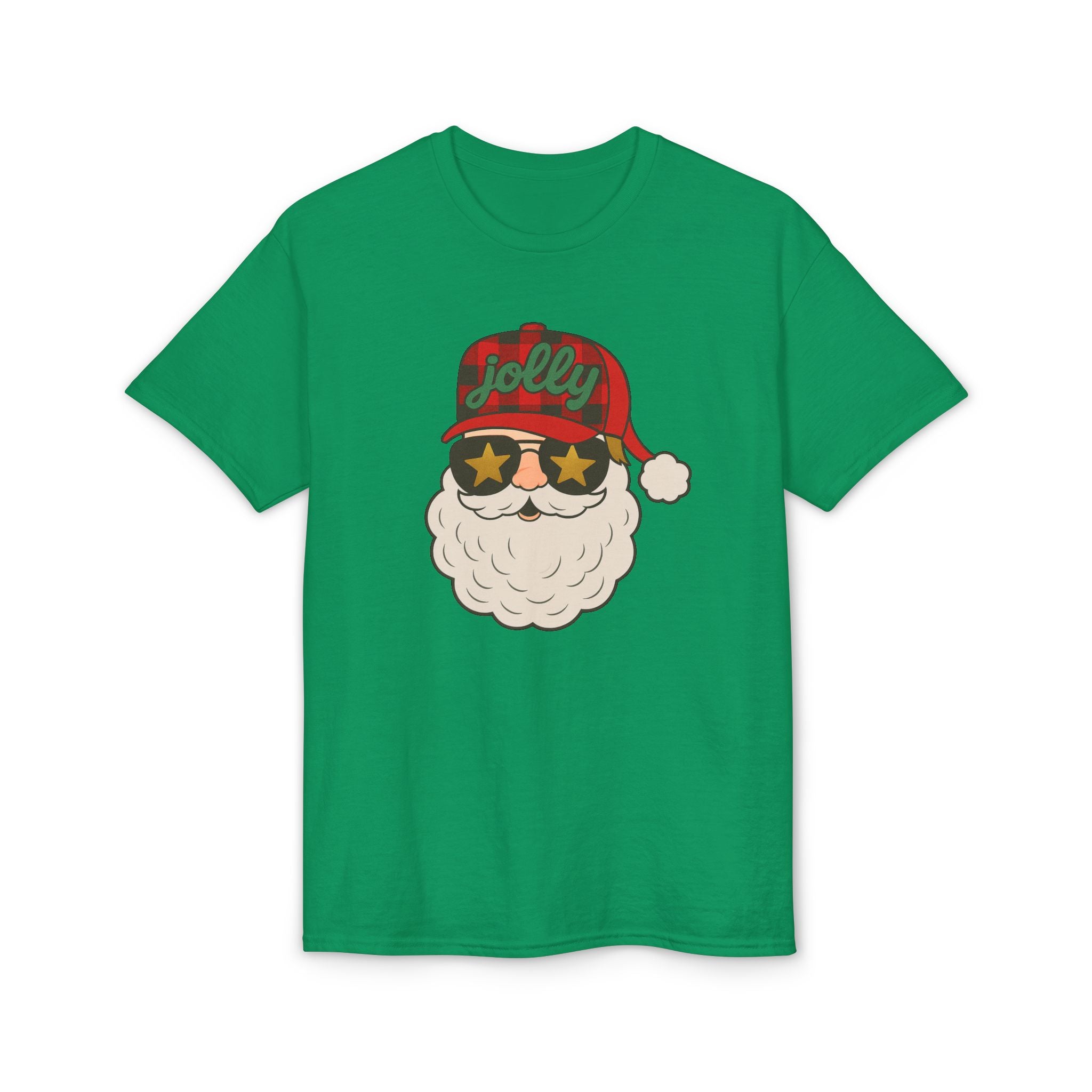 Buffalo Plaid Jolly Santa Gildan unisex T-Shirt