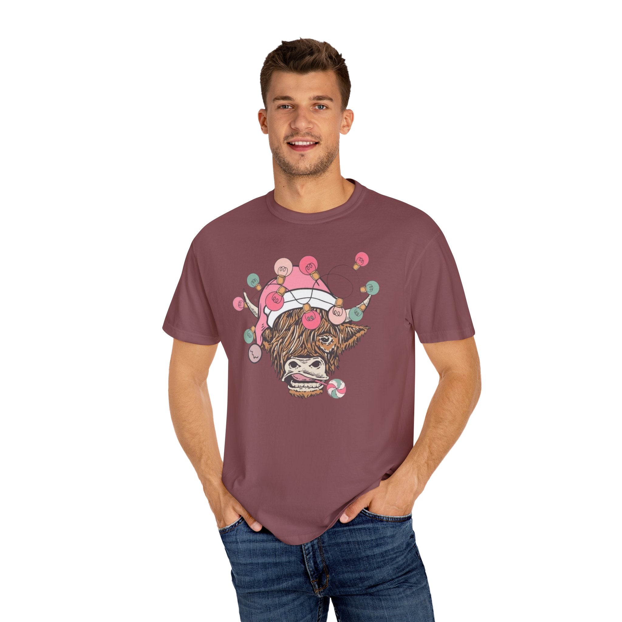 Christmas Cow Unisex T-Shirt