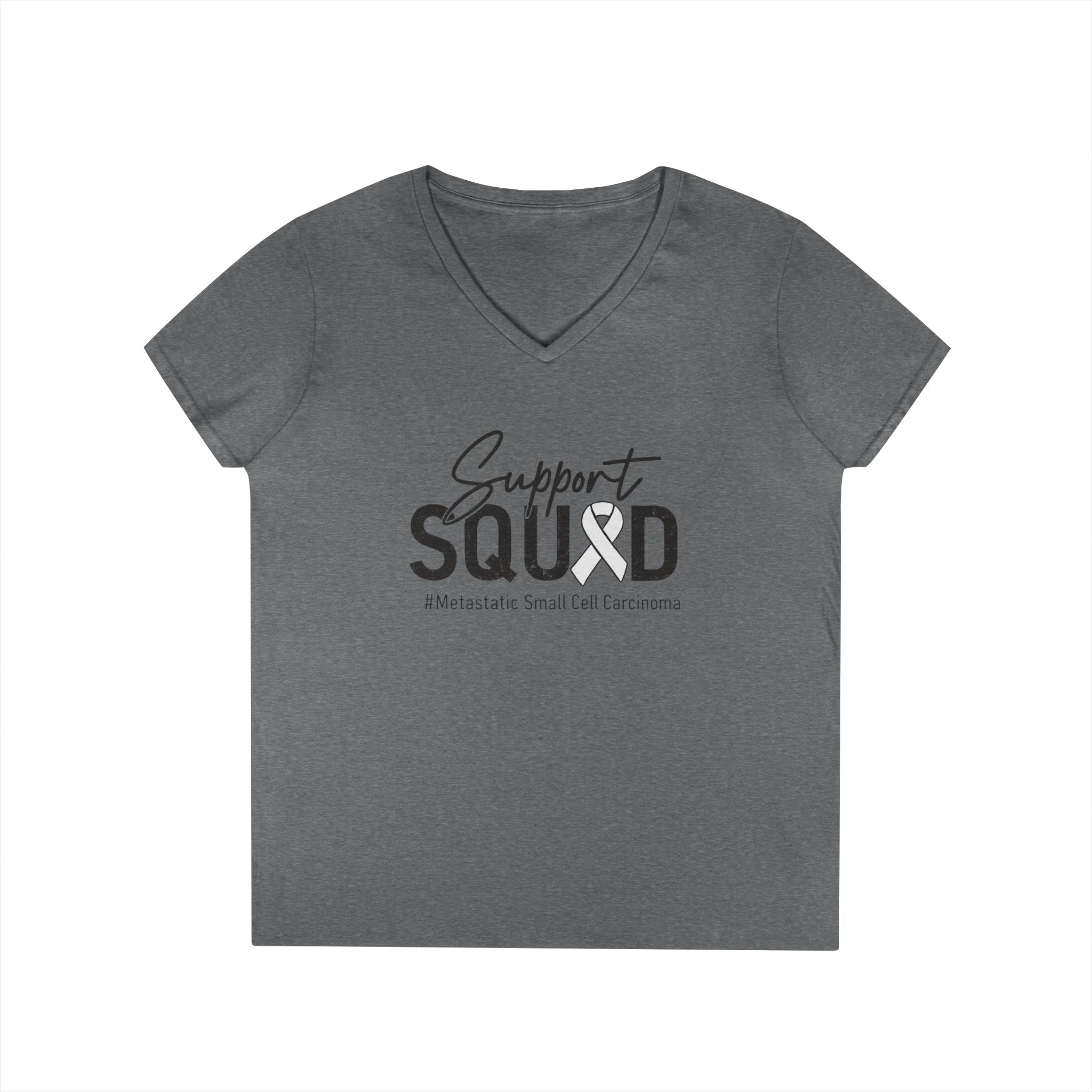 White Ribbon Support Gildan V-Neck Tee