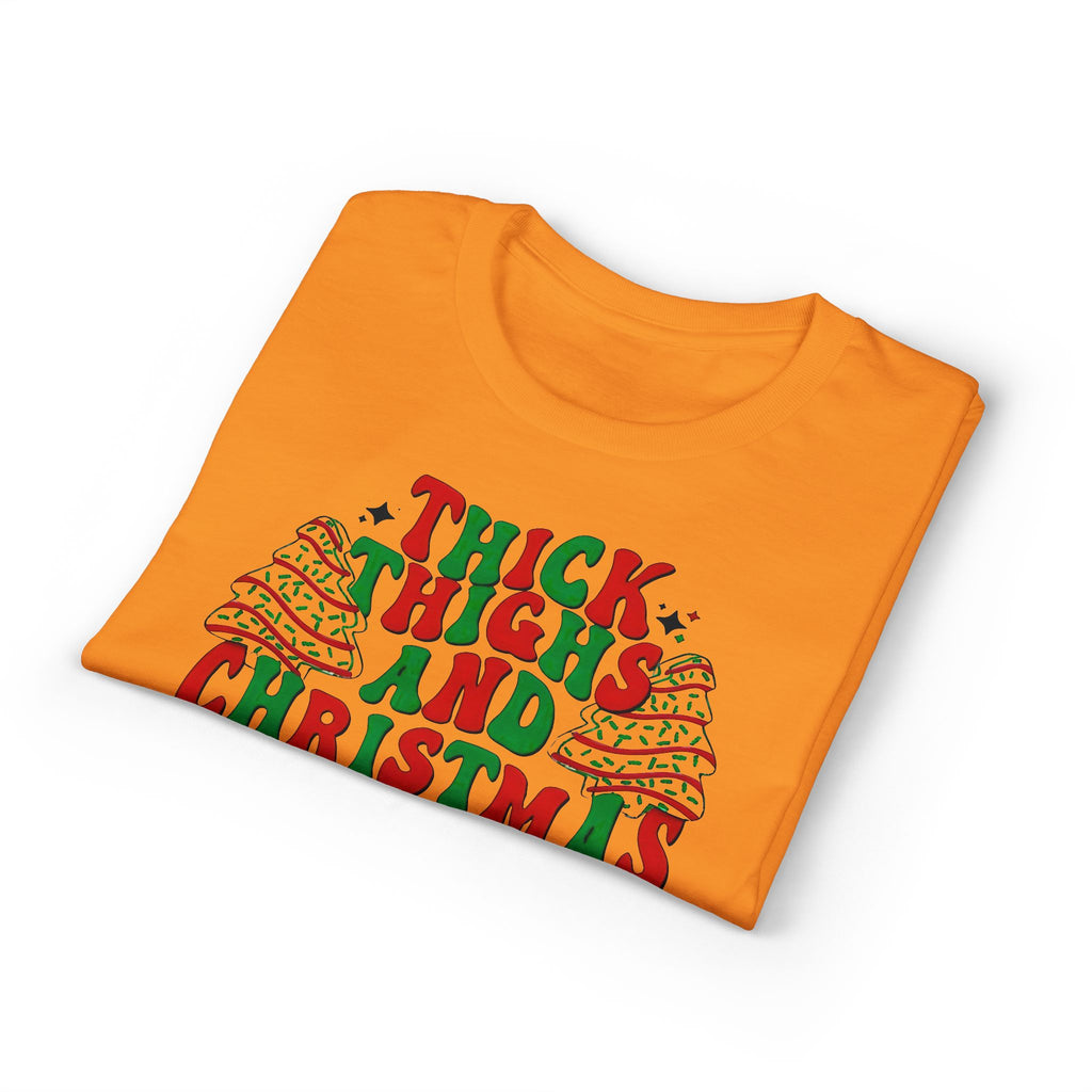 Thick Thighs and Christmas Vibes Gildan unisex T-Shirt