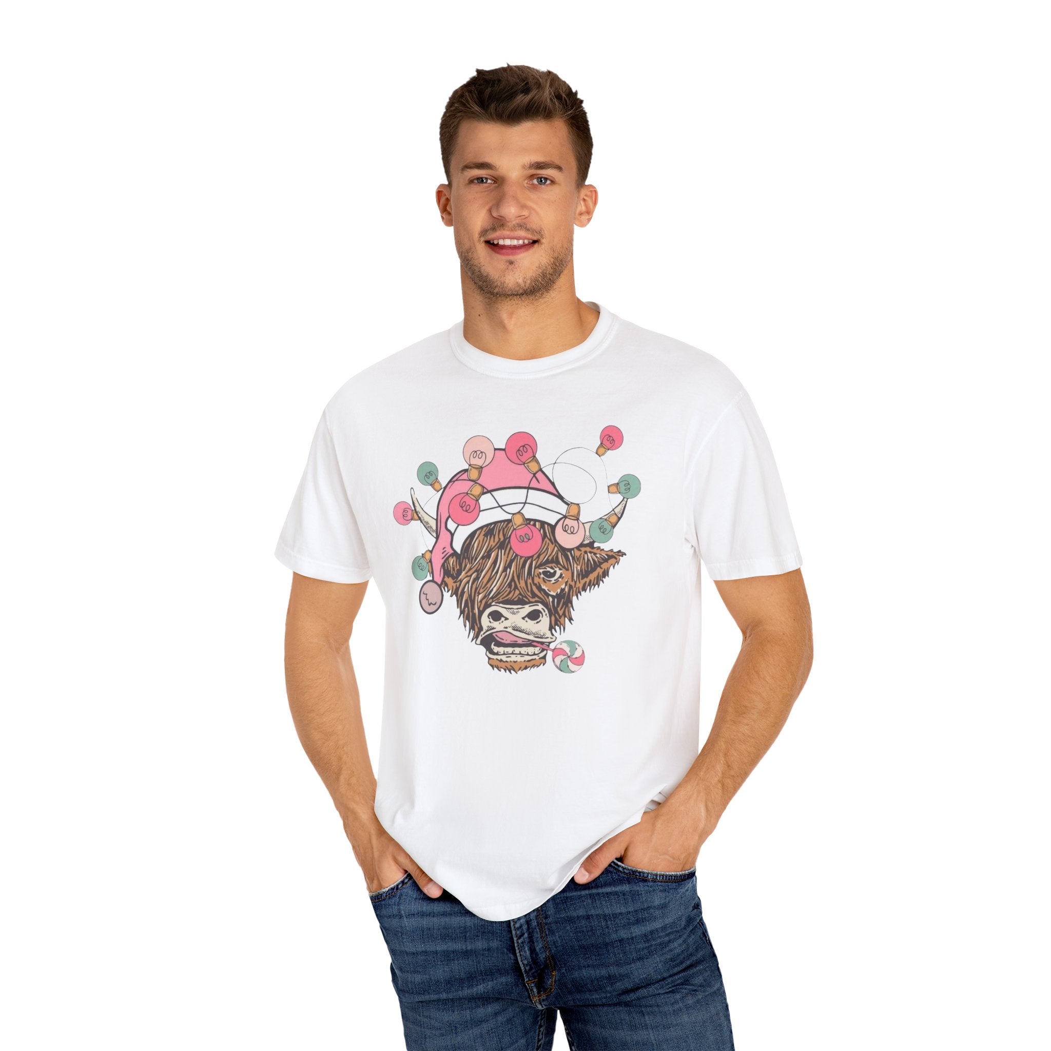 Christmas Cow Unisex T-Shirt