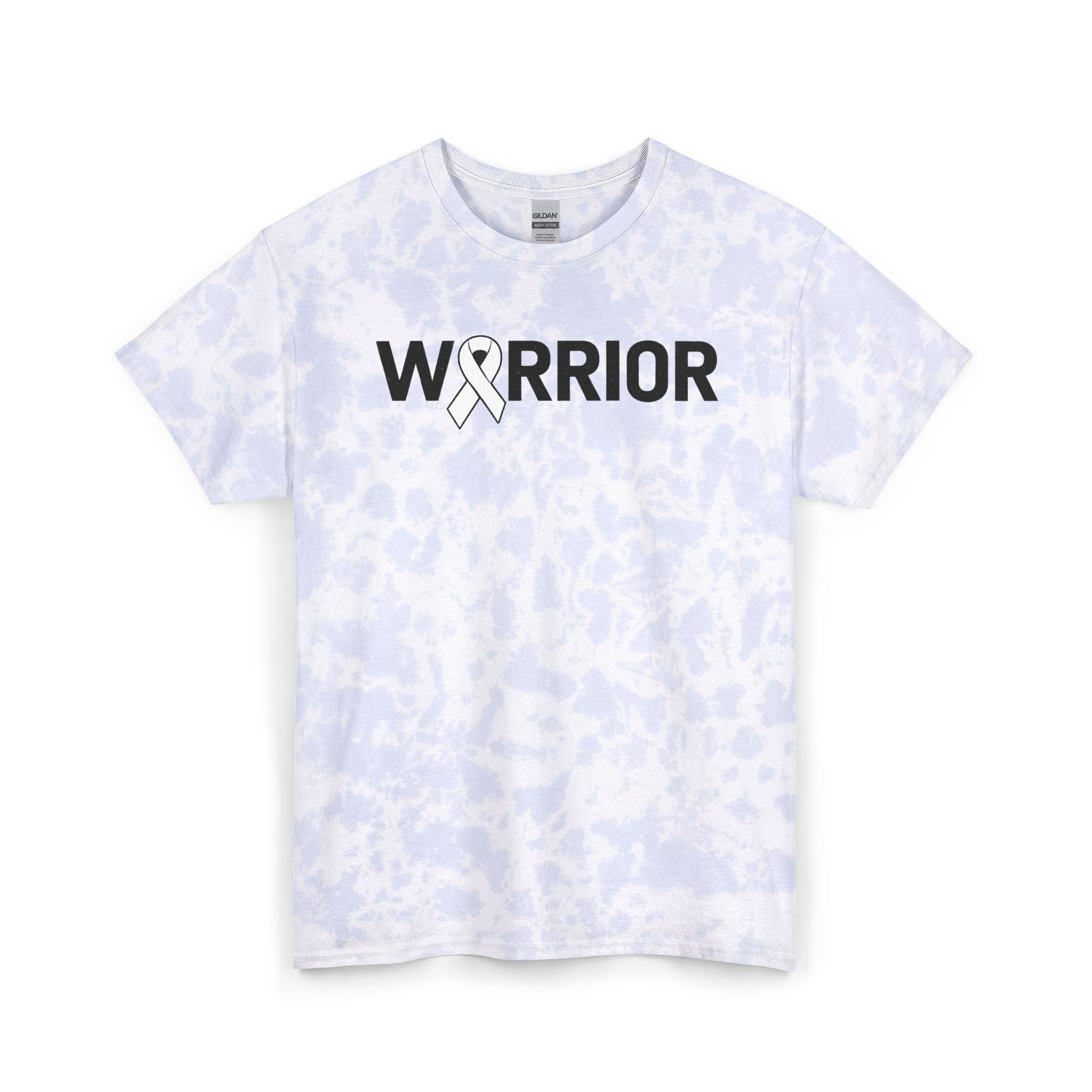 White Ribbon Warrior Tie-Dye Gildan unisex Tee