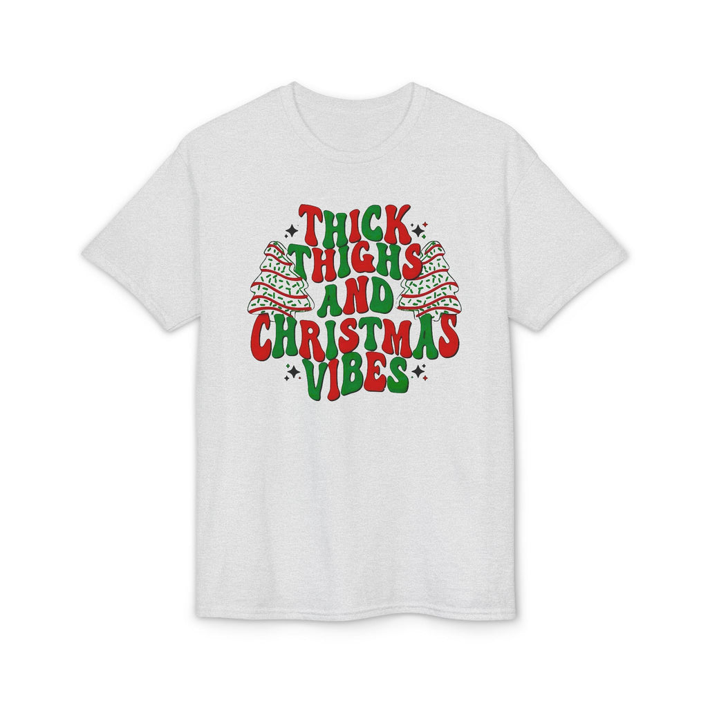 Thick Thighs and Christmas Vibes Gildan unisex T-Shirt