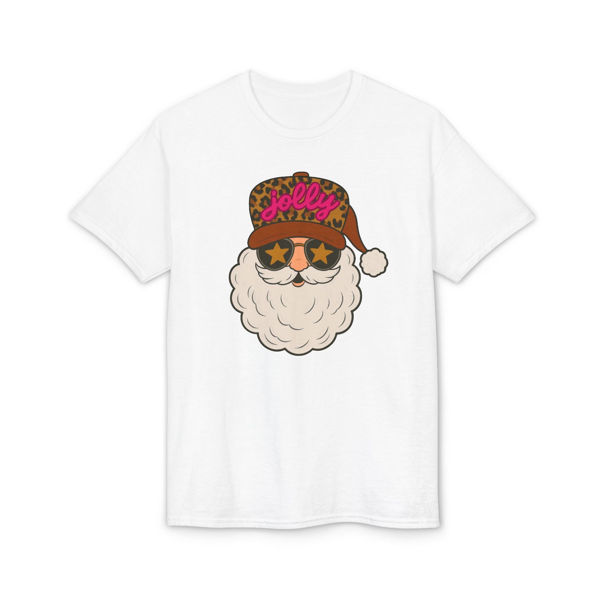 Leopard Jolly Santa Gildan unisex T-Shirt