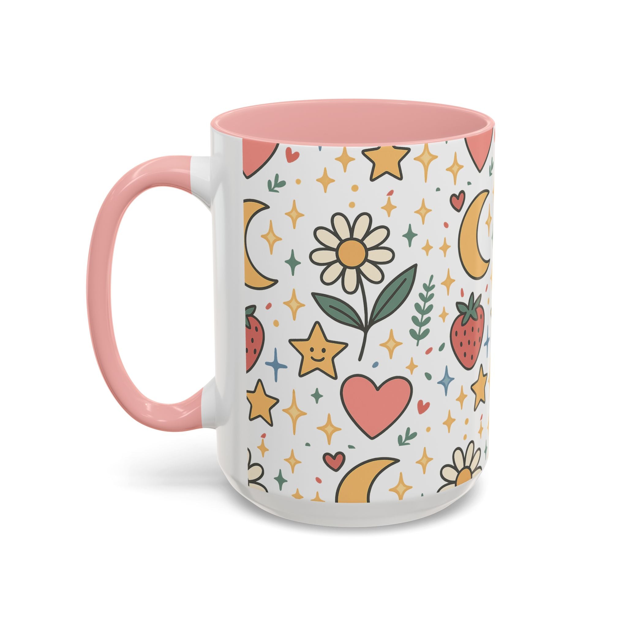 Cute Strawberries/ Flowers Mug