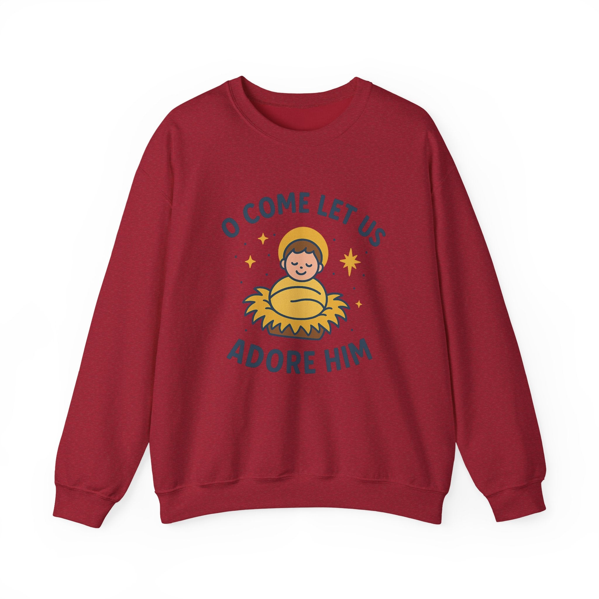 Christmas Unisex Sweatshirt O Come Let Us Adore Him
