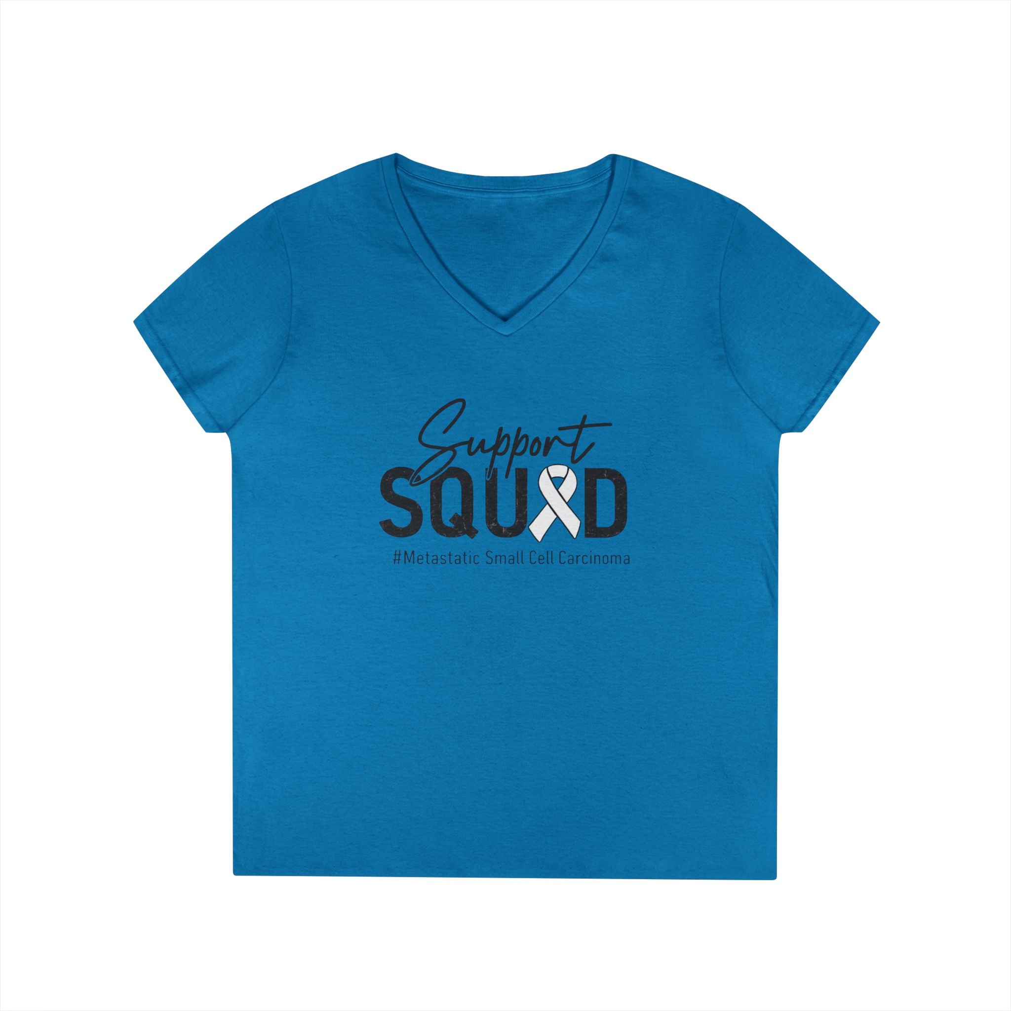 White Ribbon Support Gildan V-Neck Tee