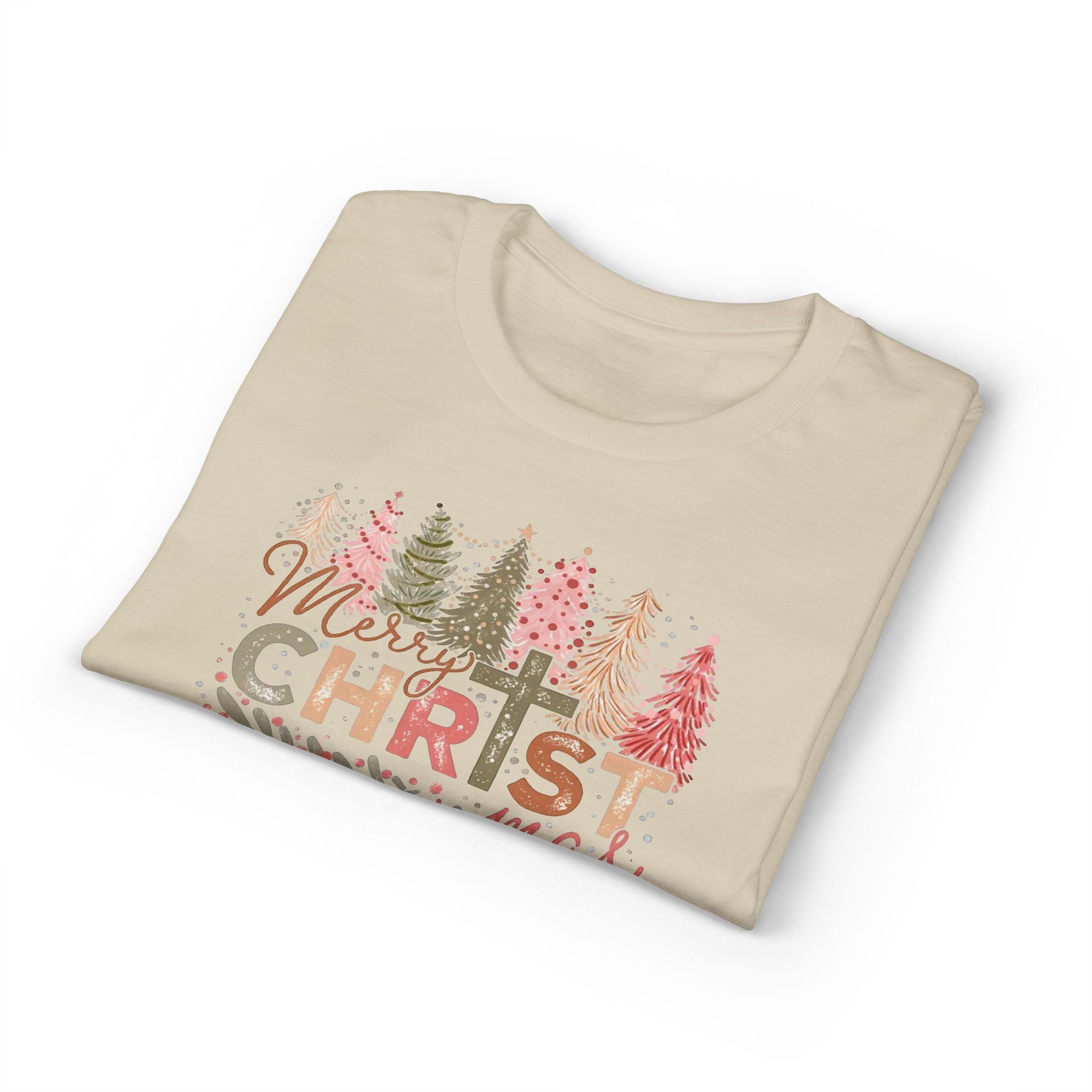 Merry Christmas Cross Gildan unisex T-Shirt
