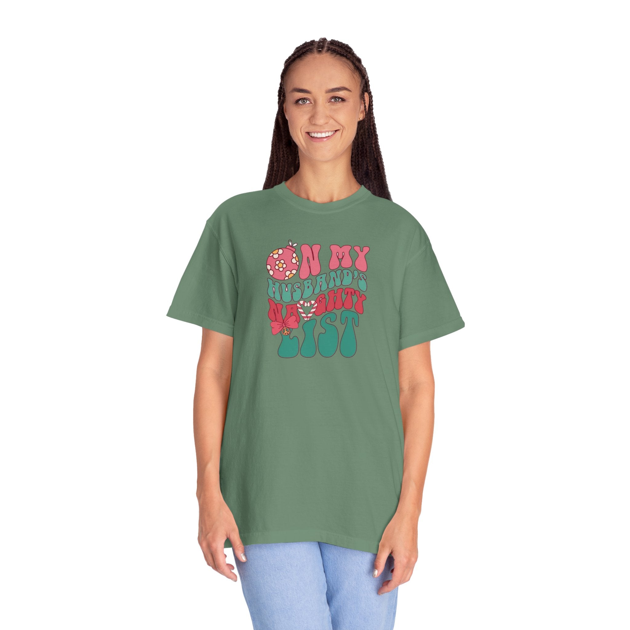 On my Husband’s Naughty List Unisex T-Shirt