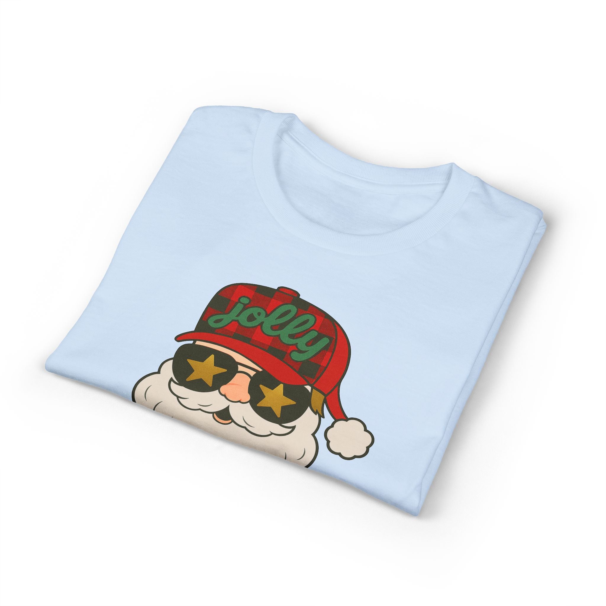Buffalo Plaid Jolly Santa Gildan unisex T-Shirt