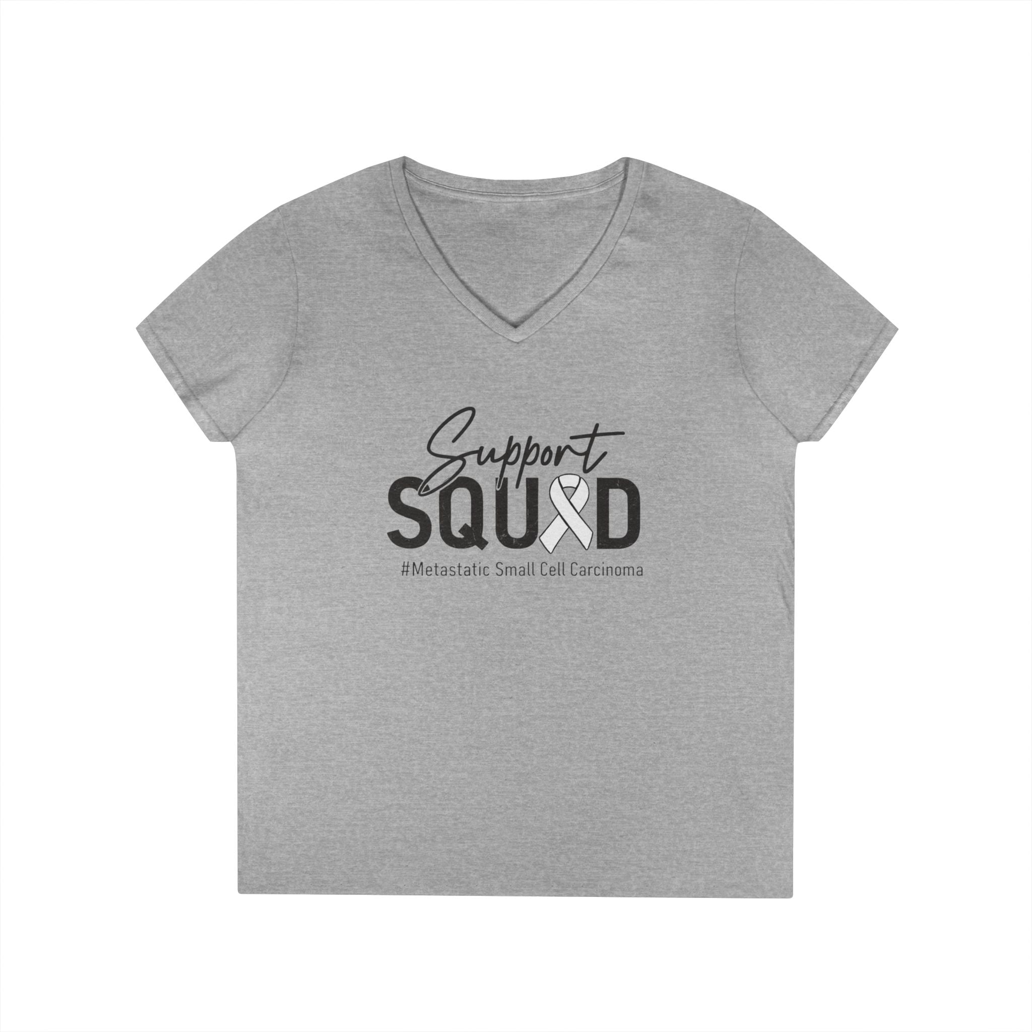 White Ribbon Support Gildan V-Neck Tee