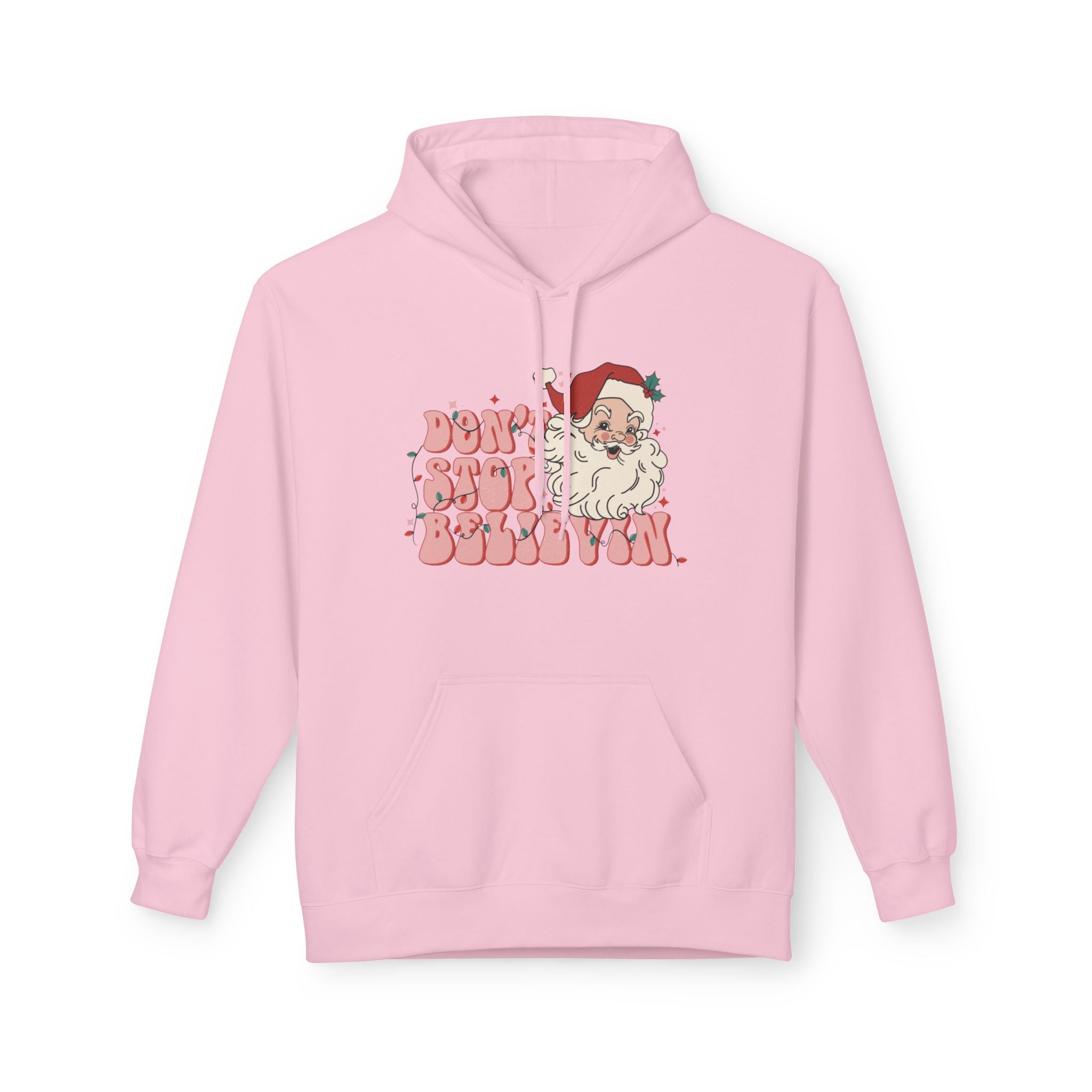 Don’t Stop Believin’ in Santa Fleece Hoodie