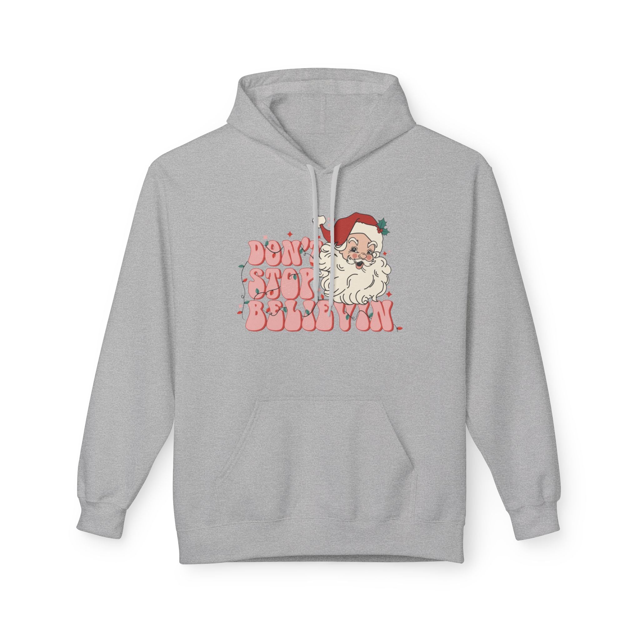 Don’t Stop Believin’ in Santa Fleece Hoodie