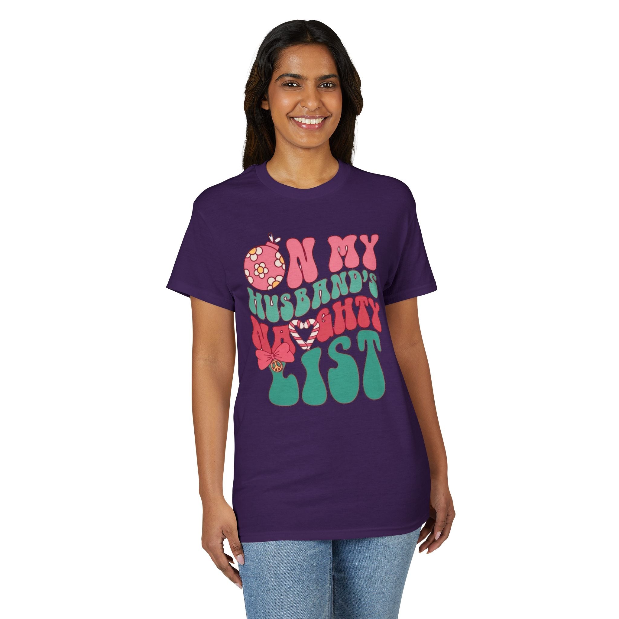 On my Husband’s Naughty List Gildan unisex T-Shirt