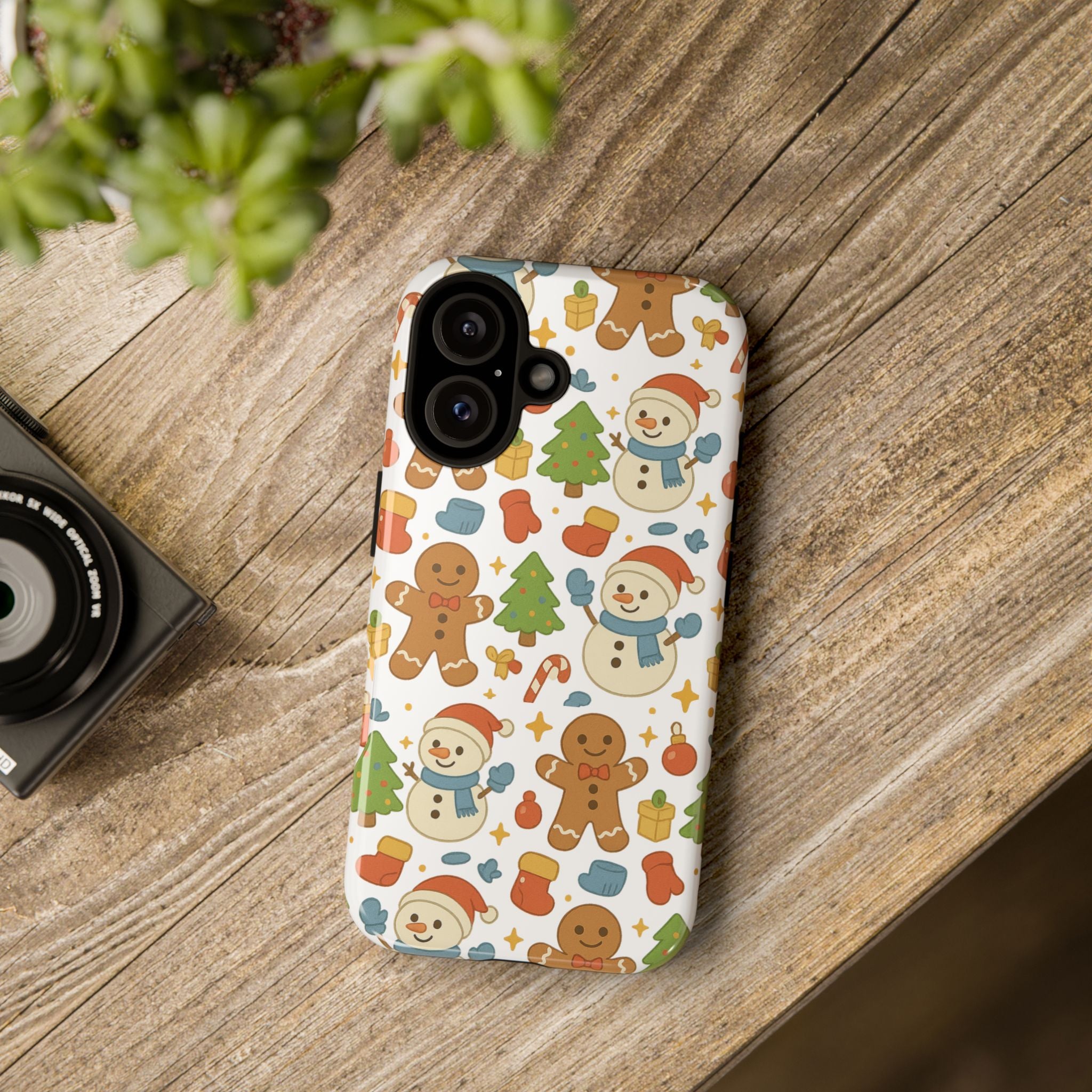 Cute Gingerbread/ Snowmen Christmas Phone Case