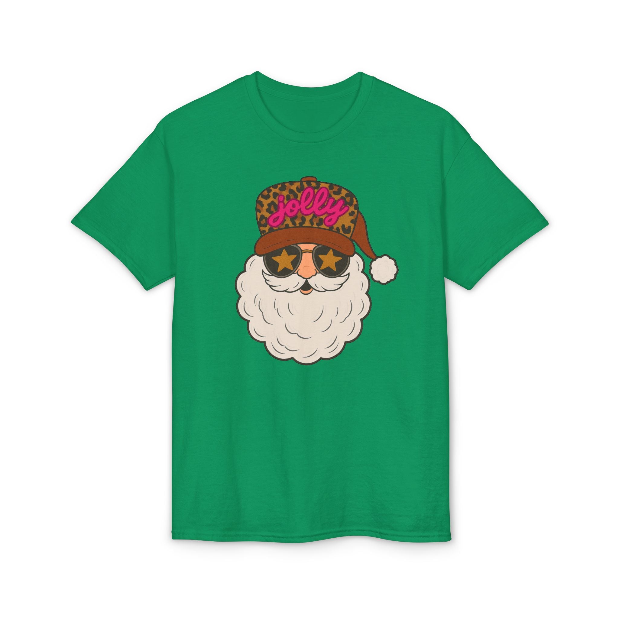 Leopard Jolly Santa Gildan unisex T-Shirt