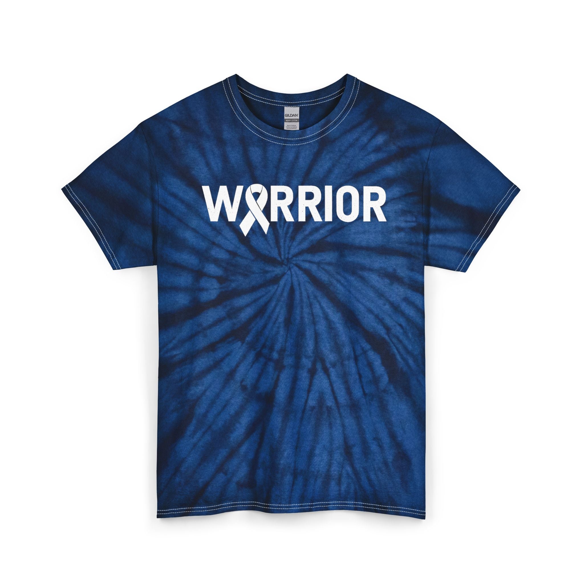 White Ribbon Warrior Tie-Dye Gildan unisex Tee