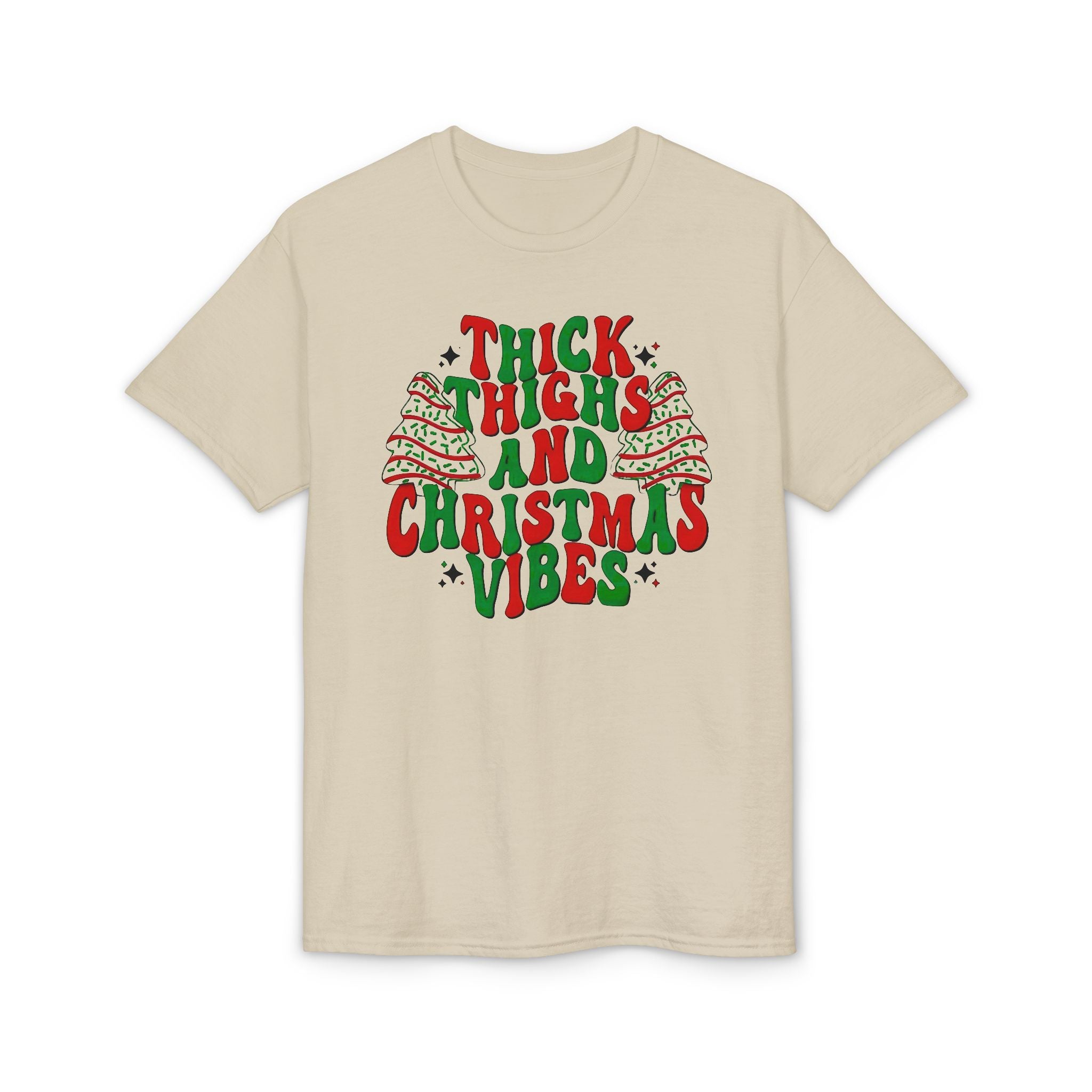 Thick Thighs and Christmas Vibes Gildan unisex T-Shirt
