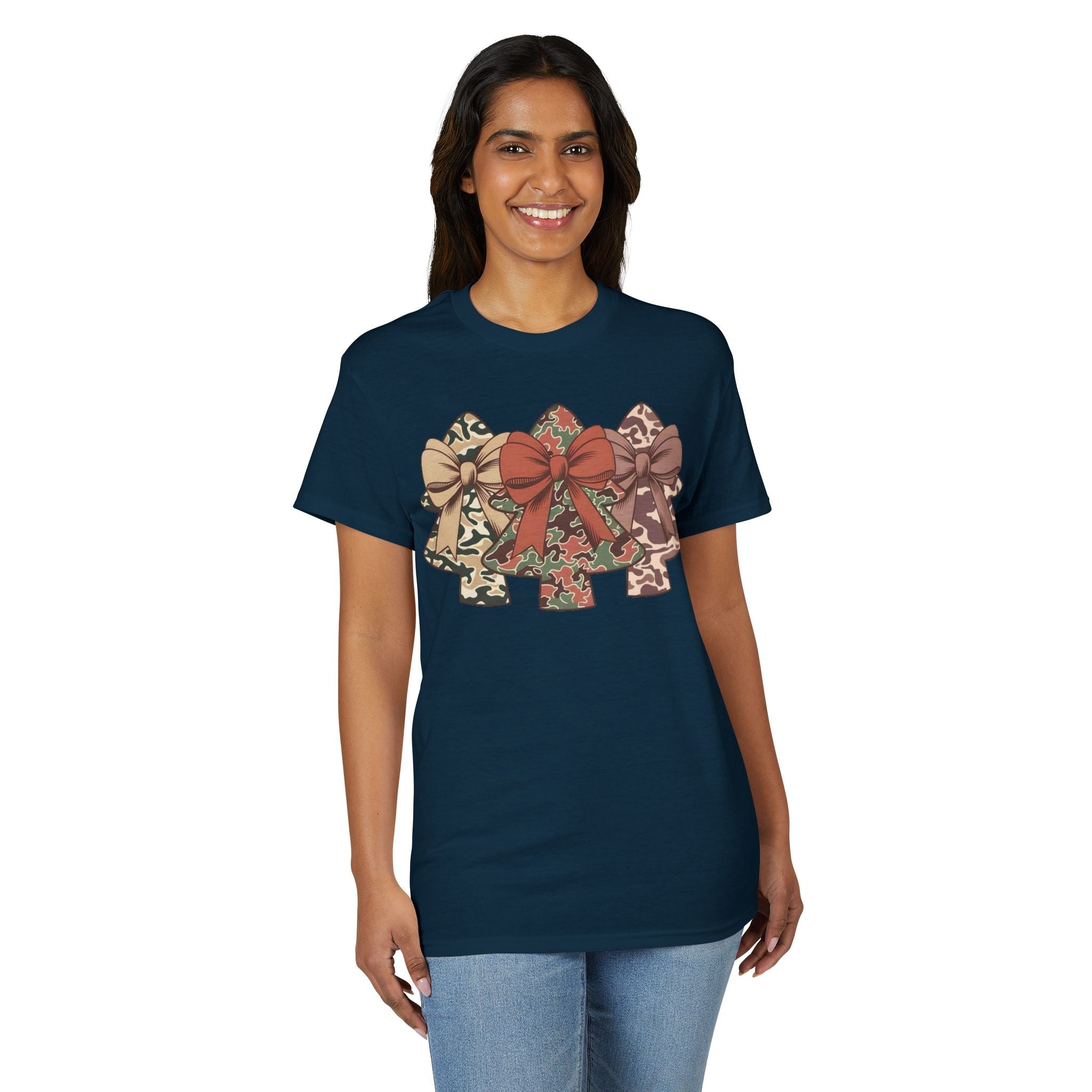 Camo Bow Trees Gildan unisex T-Shirt