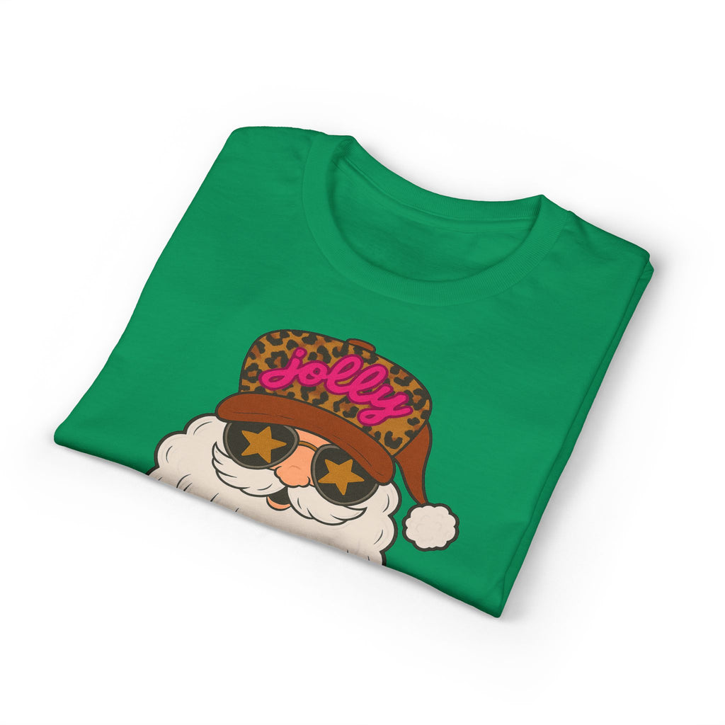 Leopard Jolly Santa Gildan unisex T-Shirt