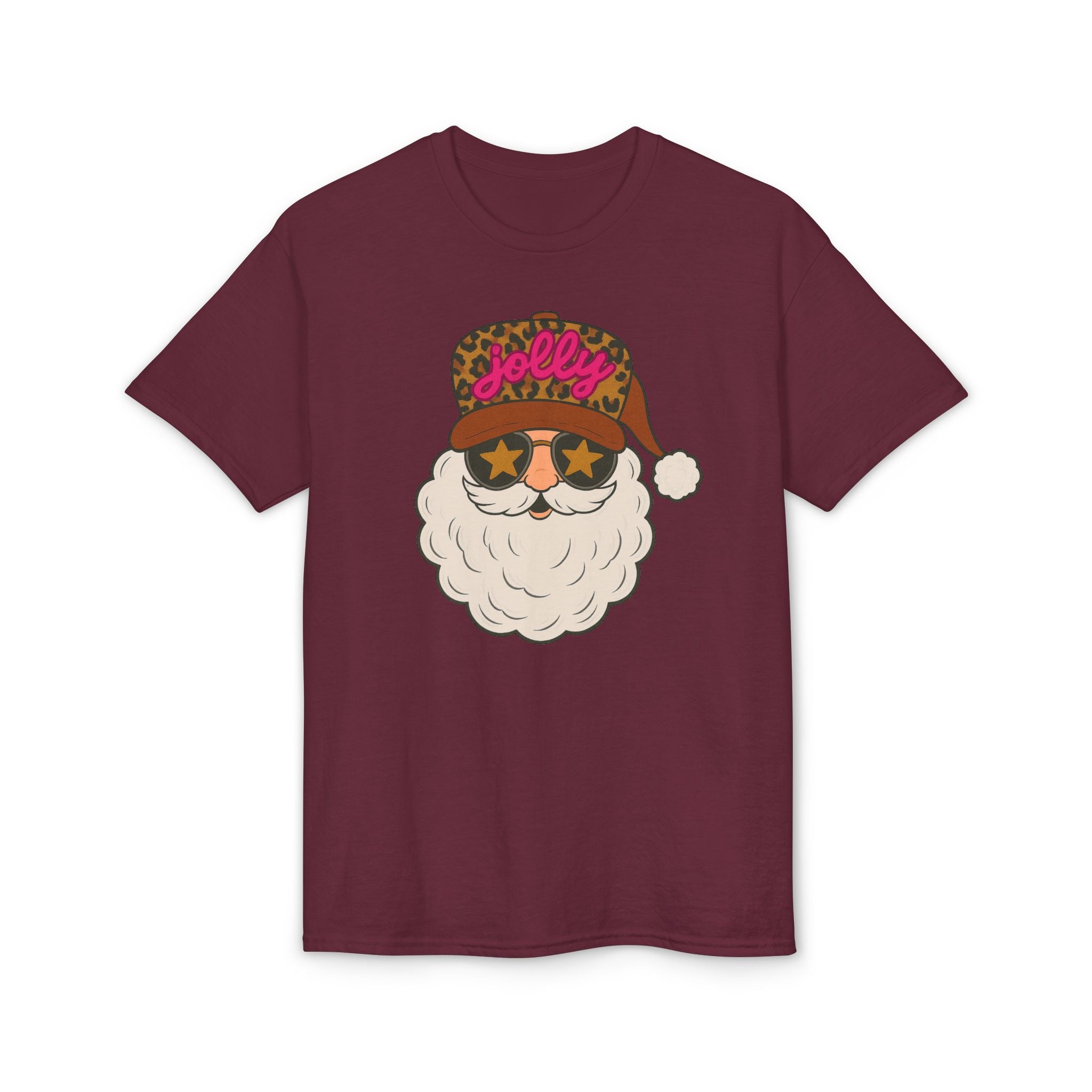 Leopard Jolly Santa Gildan unisex T-Shirt