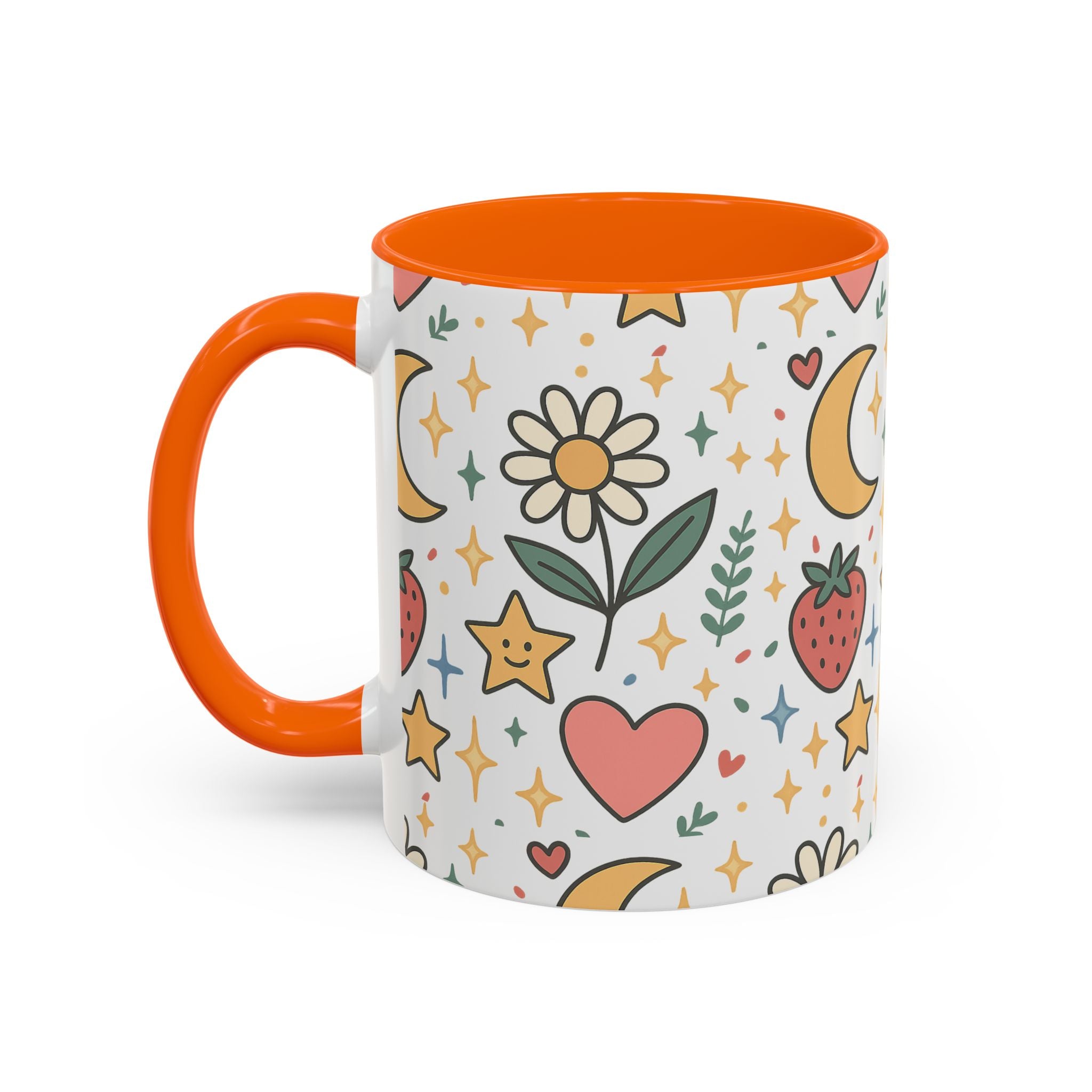 Cute Strawberries/ Flowers Mug