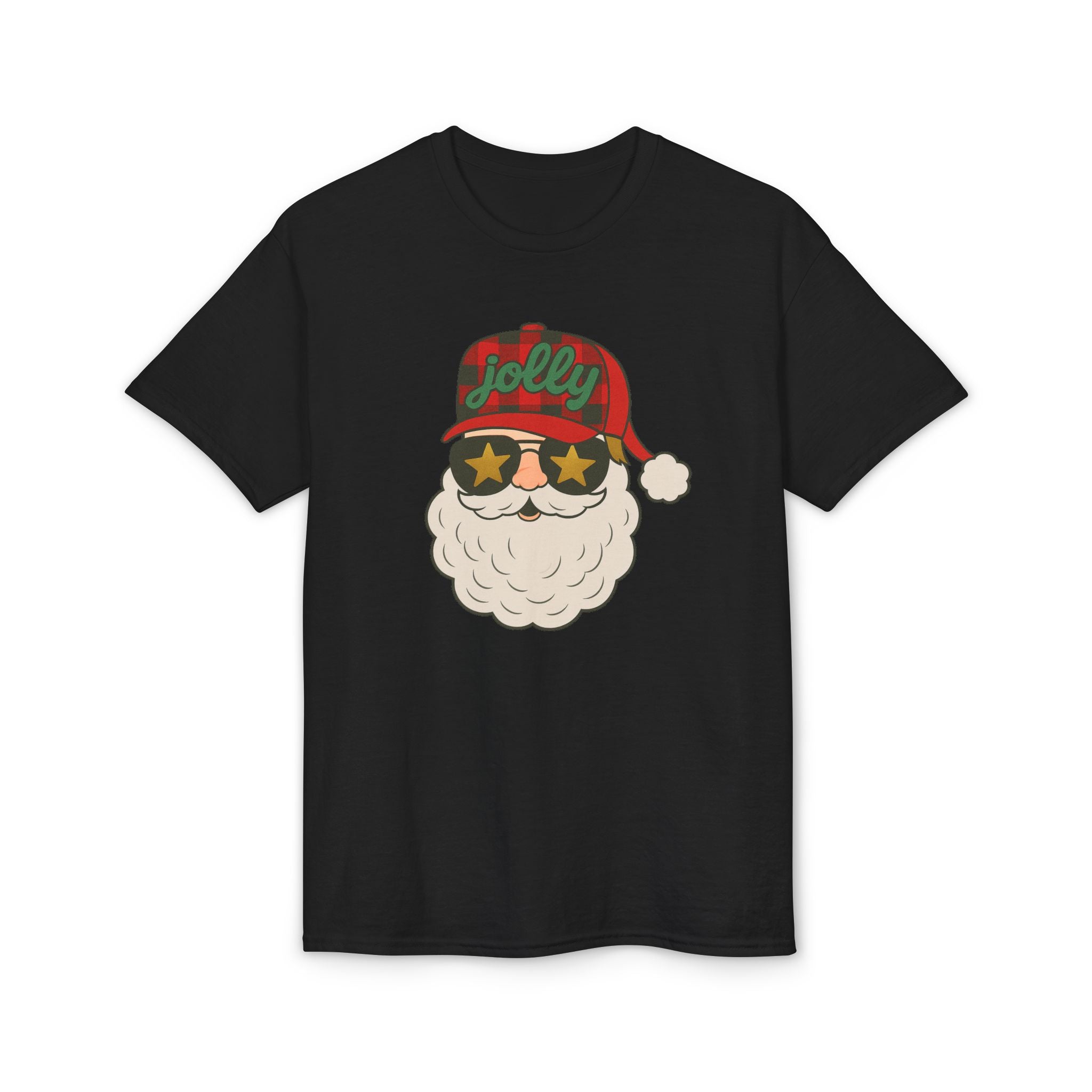 Buffalo Plaid Jolly Santa Gildan unisex T-Shirt