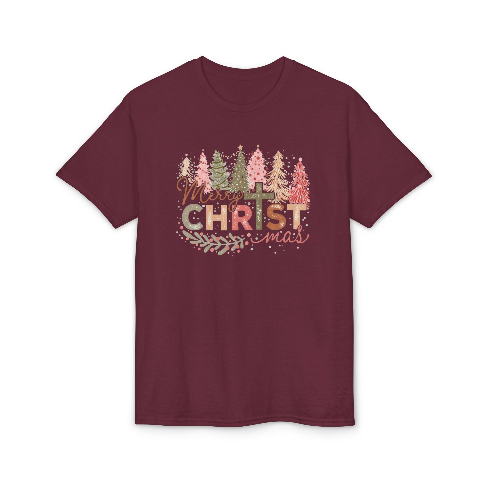 Merry Christmas Cross Gildan unisex T-Shirt