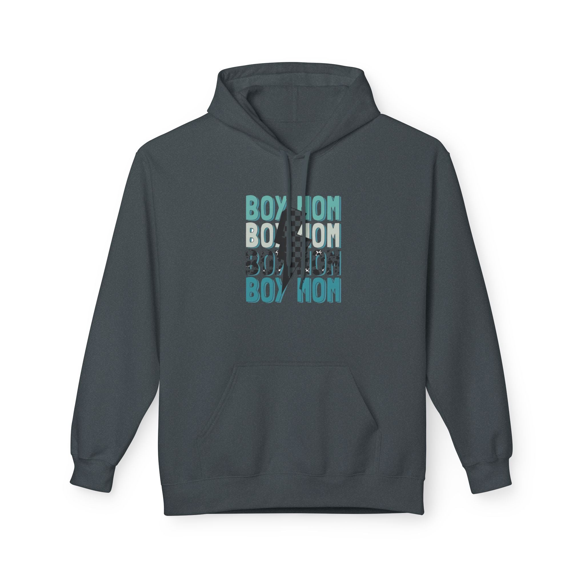 Boy Mom Cow Print Fleece Hoodie