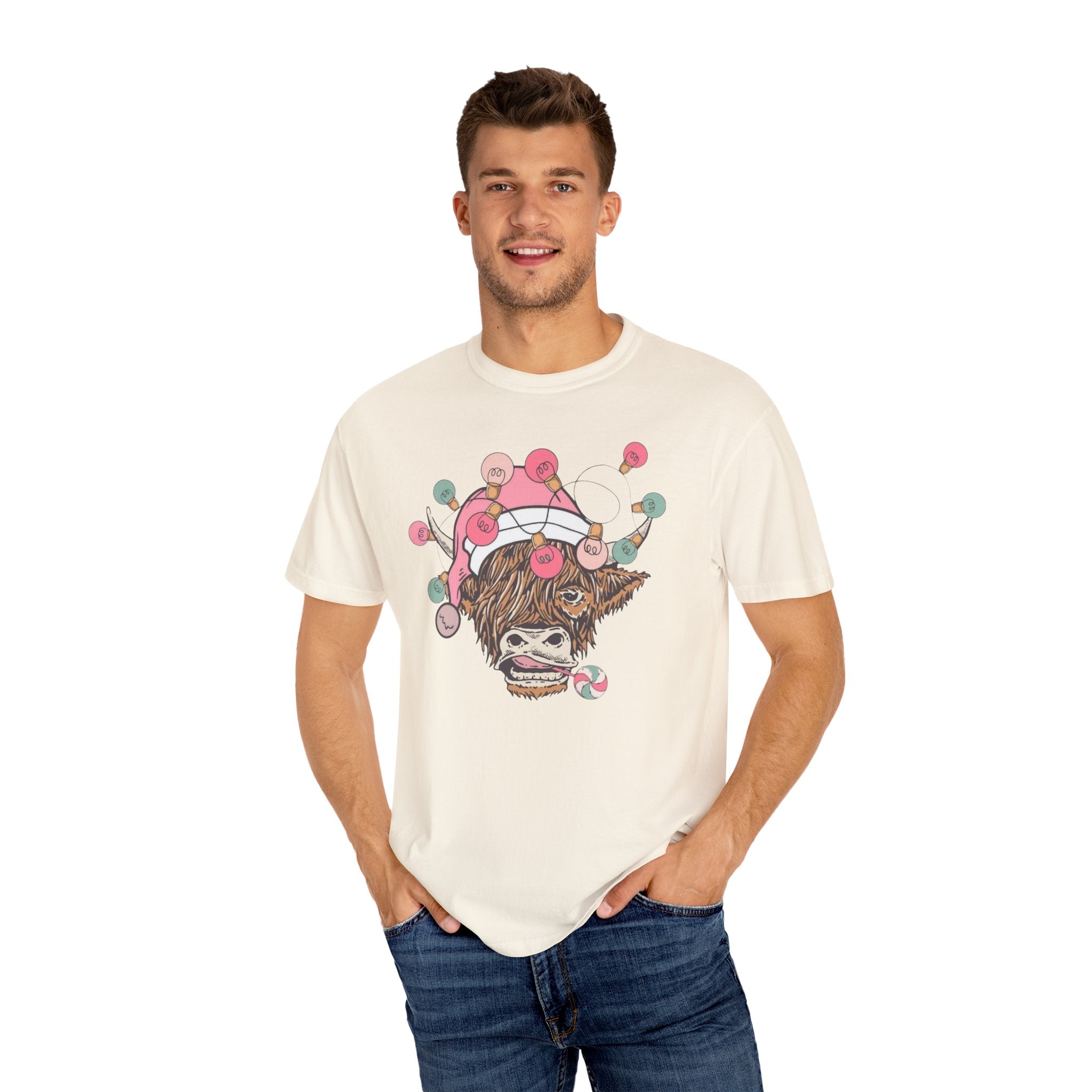 Christmas Cow Unisex T-Shirt