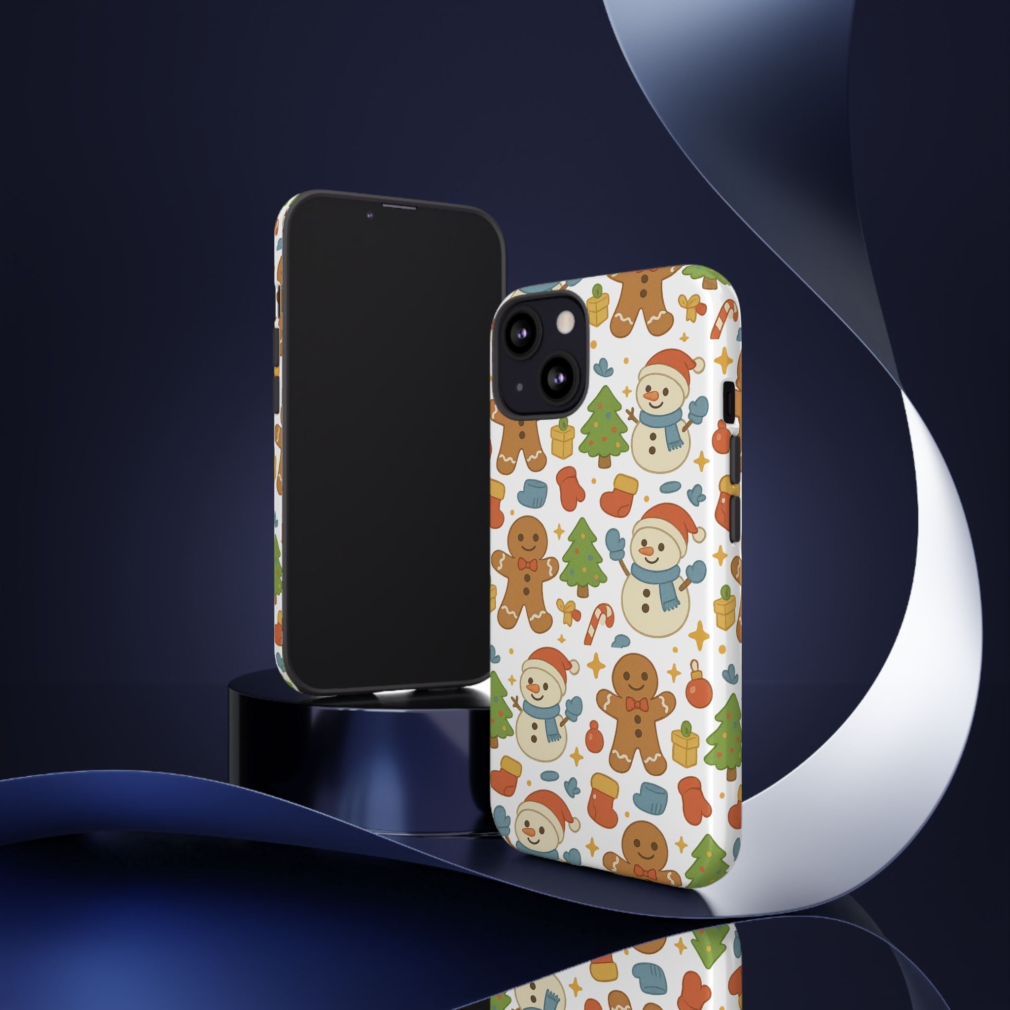 Cute Gingerbread/ Snowmen Christmas Phone Case
