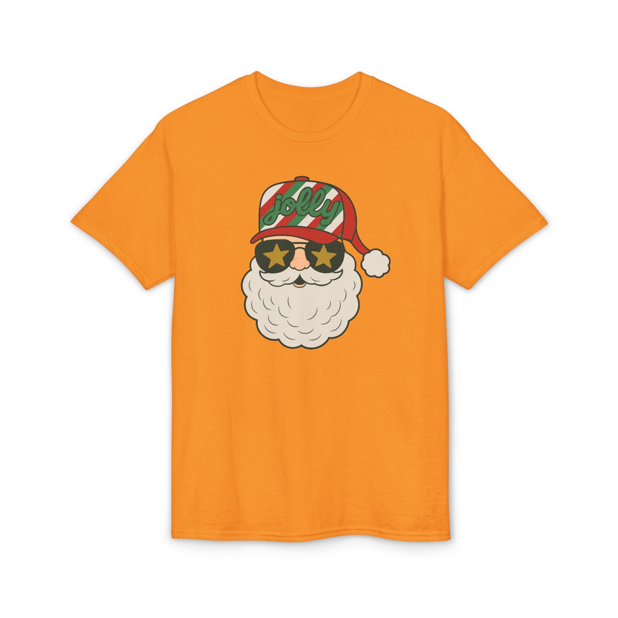 Striped Jolly Santa Gildan unisex T-Shirt