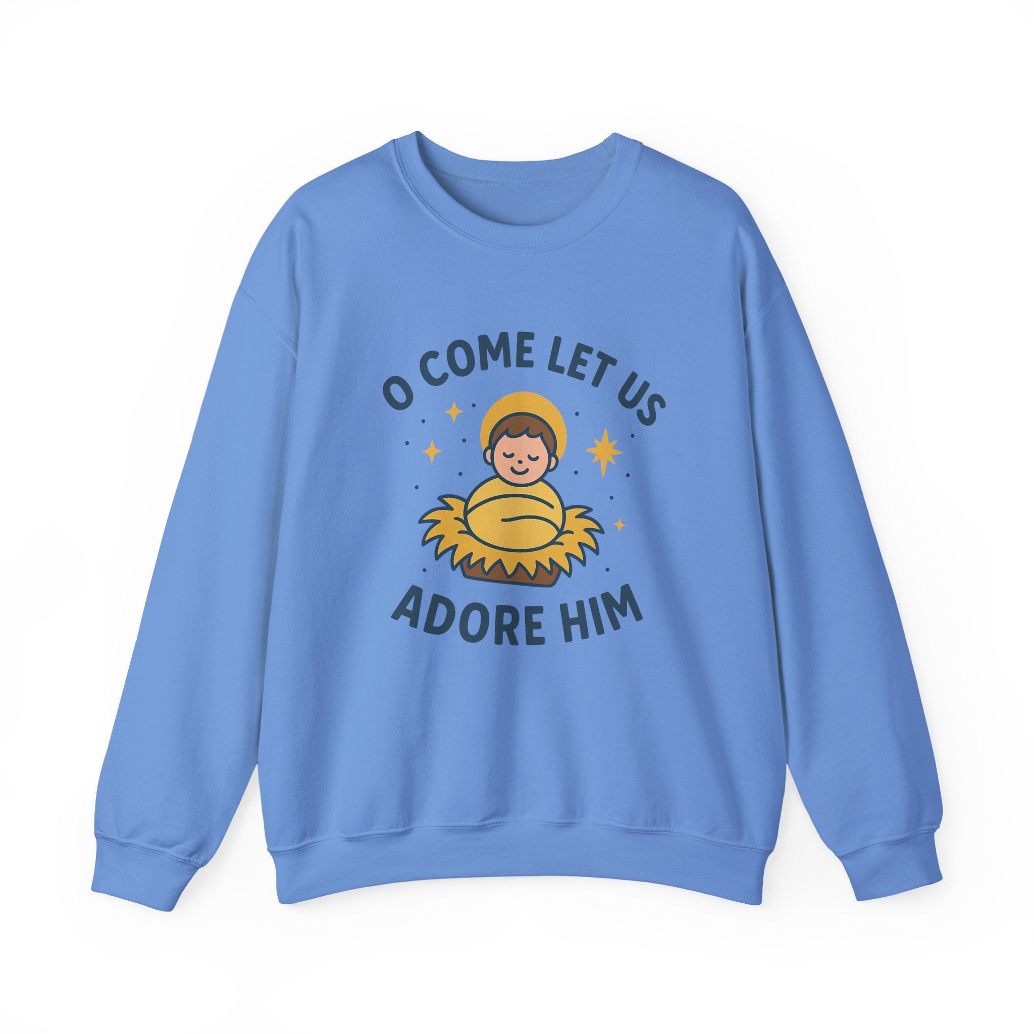 Christmas Unisex Sweatshirt O Come Let Us Adore Him