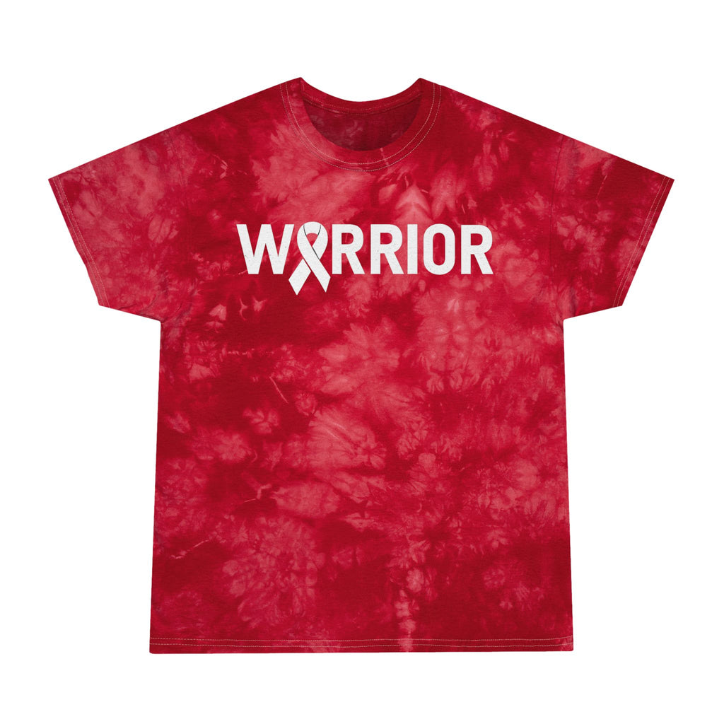 White Ribbon Warrior Tie-Dye Crystal Tee